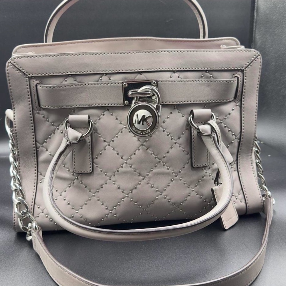Michael Kors silver studded  Quilted Hamilton